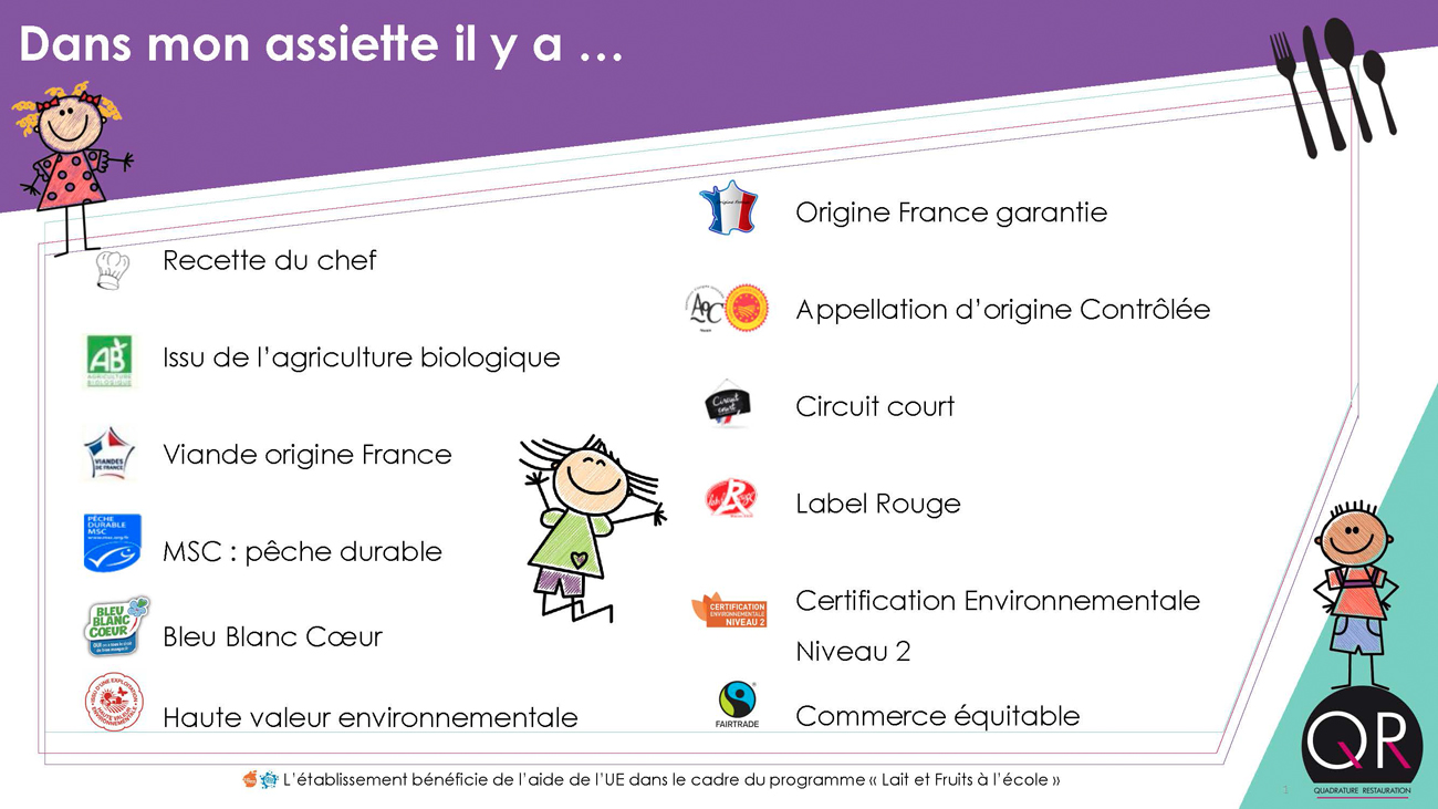 Menu cantine